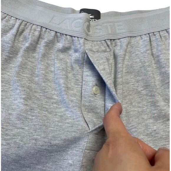 LACOSTE Sleepwear Pants Piqué Knit Straight Elastic Waist Pockets Loungewear SM - Picture 7 of 11